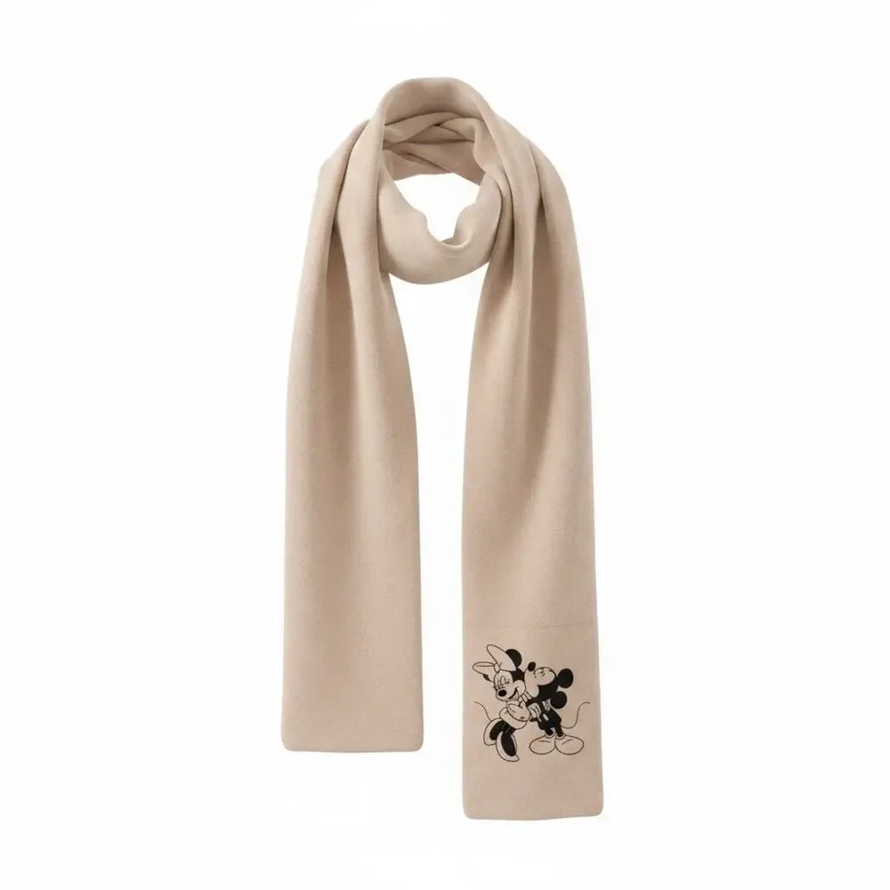 Disney Pink Fleece Mickey and Minnie Mouse Cozy Wrap Scarf